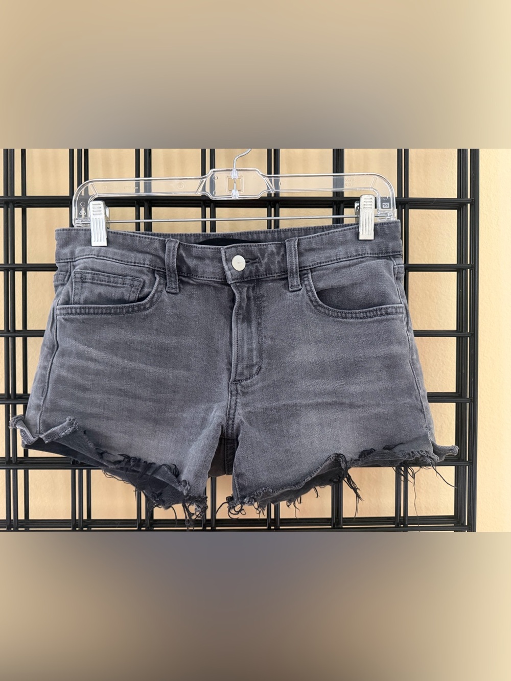 Joe’s Jeans The Ozzie 4” Cut Off Denim Shorts Size 26 Gray Distressed Raw Hem